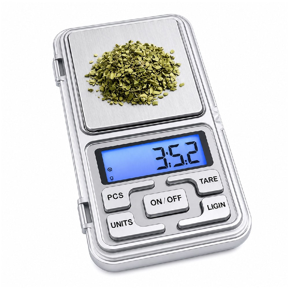 Imagen 2 del producto Balanza electrónica de joyería, pantalla LCD, alta precisión, plateado